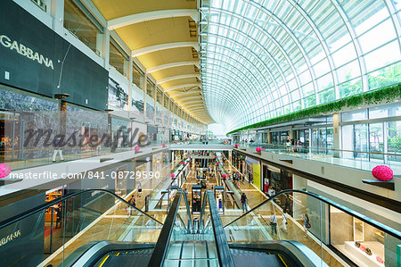 The Shoppes at Marina Bay Sands, Singapore's largest shopping mall in Marina Bay, Singapore, Southeast Asia, Asia