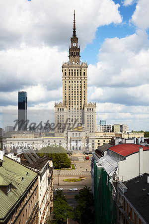 View on Palace of Science and Culture in Warsaw by day