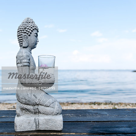 Buddha Statue Near The sea. Spa. Zen