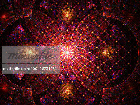 Abstract fractal fantasy magenta pattern.Fractal artwork for creative design,flyer cover, interior, poster.