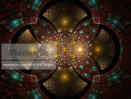 Abstract fractal fantasy pattern. Fractal artwork for creative design,flyer cover, interior, poster.