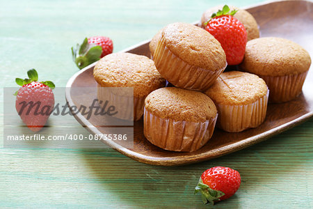 homemade pastries, sweet muffins with fresh berries