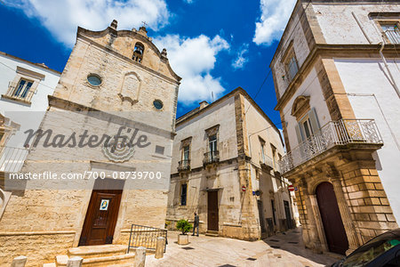 Looking up at Buildings in Martina Franca, Puglia, Italy