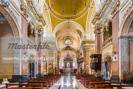 Interior of Basilica di San Martino, Martina Franca, Puglia, Italy