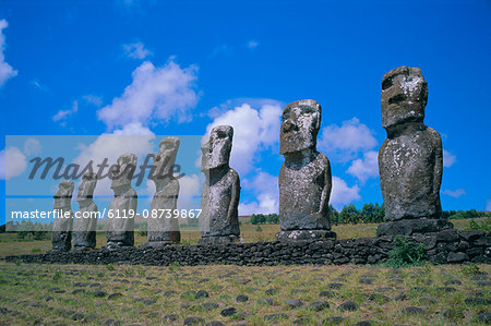Ahu Akiui, Easter Island, Chile, Pacific Ahu Akiui, Easter Island, Chile, Pacific