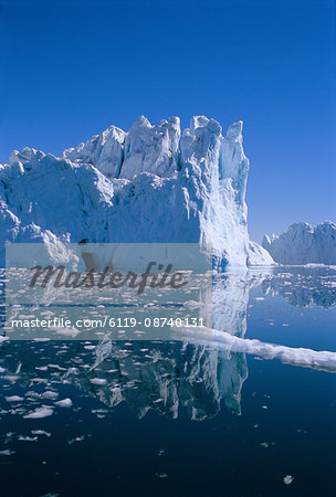 Icebergs from the icefjord, Ilulissat, Disko Bay, Greenland, Polar Regions