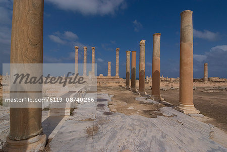 Roman archaeological site of Sabratha, UNESCO World Heritage Site, Libya, North Africa, Africa