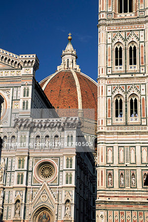 Christian cathedral, the Duomo and bell tower (Campanile), Florence, UNESCO World Heritage Site, Tuscany, Italy, Europe Christian cathedral, the Duomo and bell tower (Campanile), Florence, UNESCO World Heritage Site, Tuscany, Italy, Europe