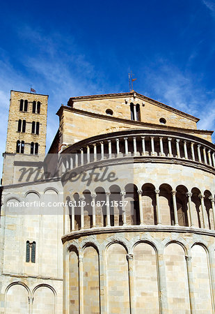 Apse of Pieve of St. Mary, Piazza Vasari, Arezzo, Tuscany, Italy, Europe