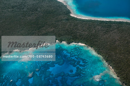 Aerial view over Vanuatu Islands, South Pacific Ocean
