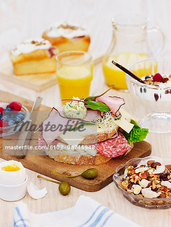 Sandwich on table Sandwich on table
