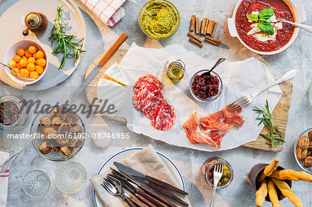 Tapas on table Tapas on table