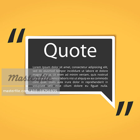 Design element for your text with quotes, vector eps10 illustration