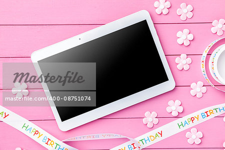 Colorful Happy Birthday background with copyspace