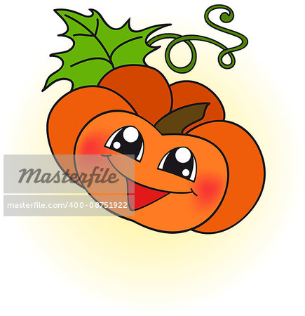 icon of the happy orange pumpkin