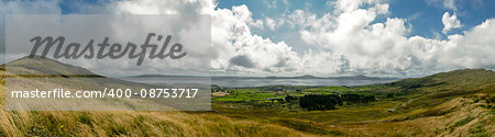 Panorama of Sheep's Head Peninsula and Dunmanus Bay, County Cork, Ireland, Europe