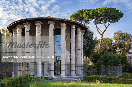 The Temple of Hercules Victor (Hercules the Winner) is an ancient edifice located in the area of the Forum Boarium close to the Tiber in Rome, Italy.