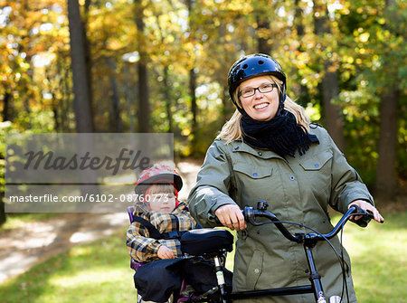 Mather with daughter cycling