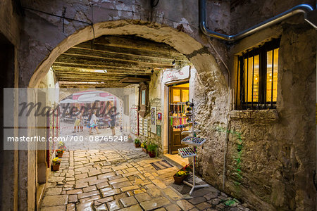 Archway in Alley in Rovinj, Istria, Croatia