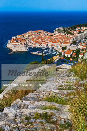 Overview of Dubrovnik, Dalmatia, Croatia