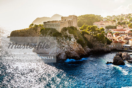 Coastal View of Lovrijenac in Dubrovnik, Dalmatia, Croatia