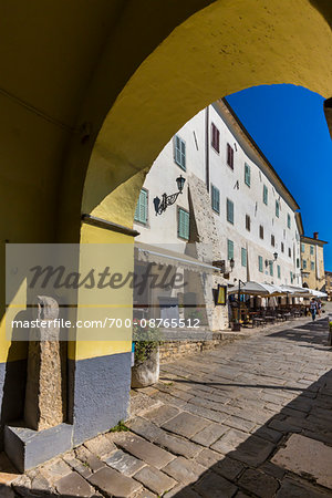 Passage way into the Main Square in the medieval town of Motovun in Istria, Croatia Passage way into the Main Square in the medieval town of Motovun in Istria, Croatia