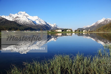 Switzerland, Canton Graubunden, Ober-Engadin, Sils-Baselgia