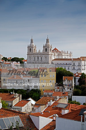 Monastery of Sao Vicente de Fora in Cityscape of Lisbon, Portugal Monastery of Sao Vicente de Fora in Cityscape of Lisbon, Portugal