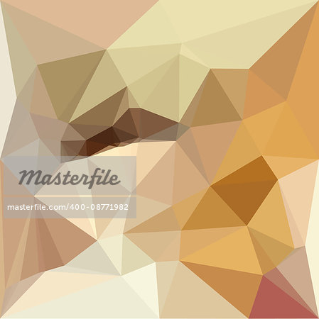 Low polygon style illustration of a corn yellow beige abstract geometric background.