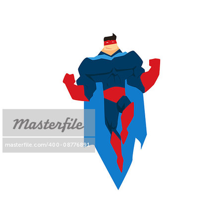 Superhero in Action. Superhero silhouette in different poses vector