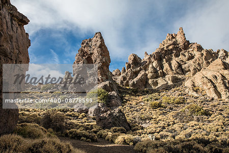 Los Roques de Garcia in the Teide National Park, World Heritage Site (Tenerife - Spain)