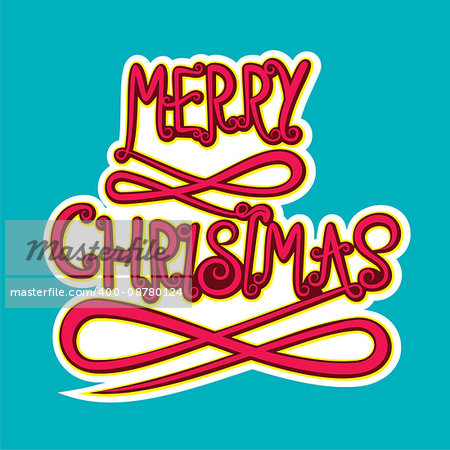 abstract merry christmas typography poster design vector