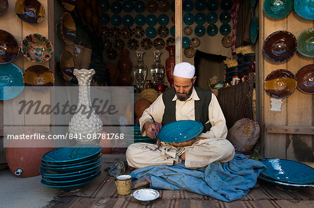 Istalif is famous for its handmade glazed clay pottery, Panjshir Province, Afghanistan, Asia