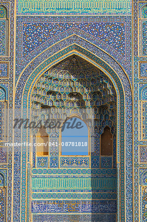 Facade detail, Jameh Mosque, Yazd, Iran, Middle East