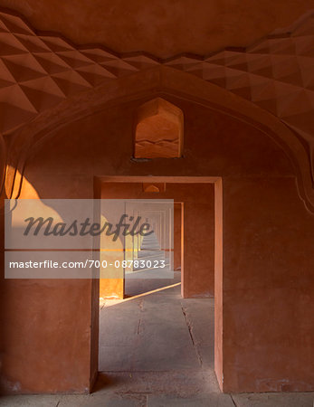 Walkway inside Taj Mahal in Agra, India