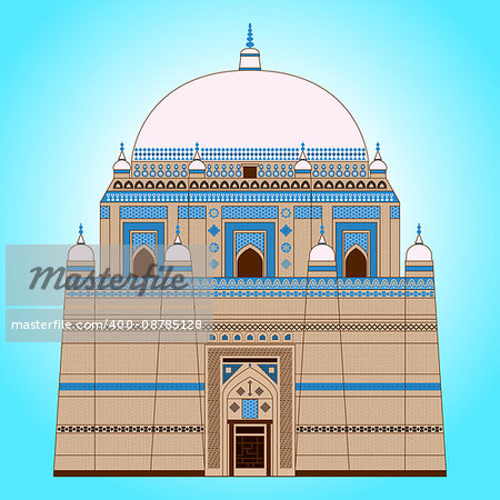 The mausoleum of the Sufi saint Shah Rukn-e-Alam, which is located in Multan, Pakistan.