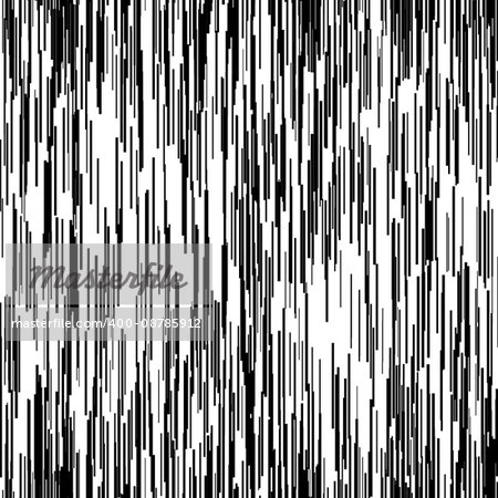 Abstract background with glitch effect, distortion, seamless texture, random vertical black and white lines for design concepts, posters, wallpapers, web, presentations, prints. Vector illustration.