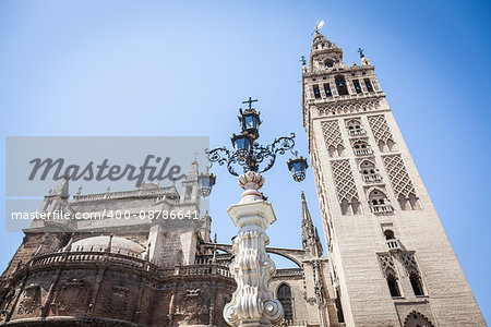 Spain - the bell tower of Sevilla Cathedral,named Giralda