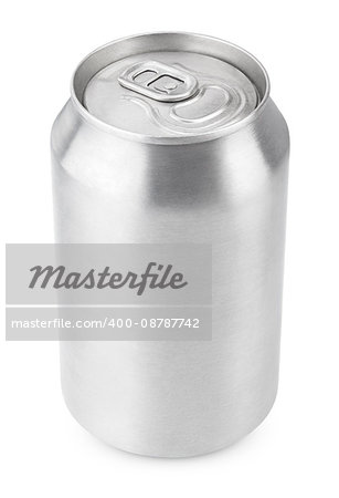 330 ml aluminum beverage drink soda can isolated on white with clipping path