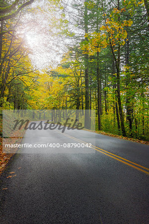 Historic Columbia River Highway at Columbia River Gorge Oregon in Fall Season