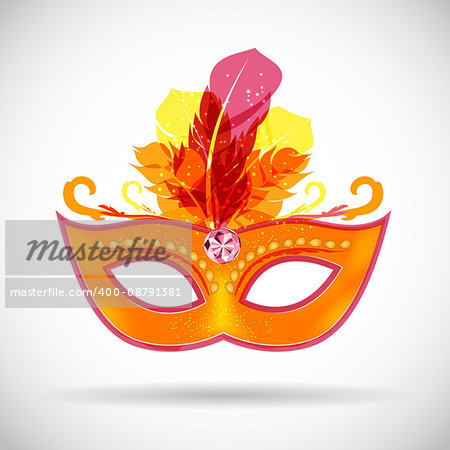 Masquerade Carnival Mask Icon Vector Illustration EPS10