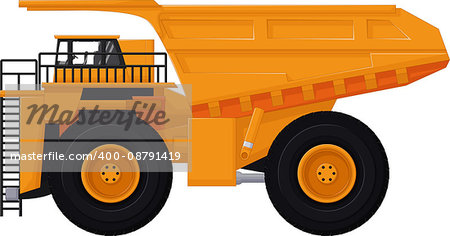 vector illustration of dump truck cartoon for you design