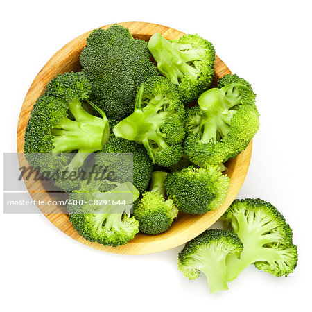 fresh Broccoli salad isolated on white background