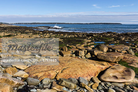 Beach at Seawall, Mount Desert Island, near Arcadia National Park, Maine, New England, United States of America, North America