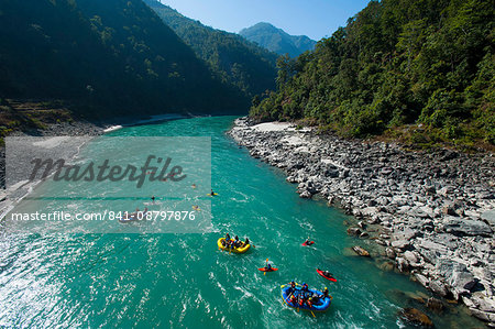 A rafting expedition on the Karnali River, west Nepal, Asia