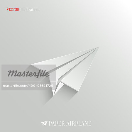 Paper Airplane icon - vector web background, eps10