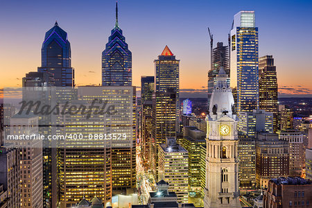 Philadelphia, Pennsylvania, USA downtown skyline.