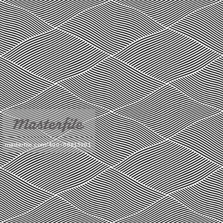 Seamless wavy lines pattern. Vector art.