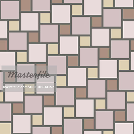 Vector pastel tiles seamless pattern, square grid textile print, abstract texture for fashion design