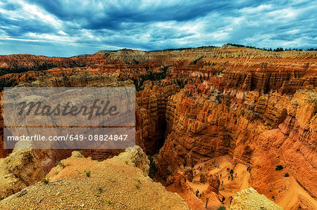 Elevated view of sandstone rock formations, Bryce canyon, garfield County, Utah, USA